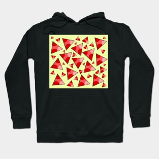 Floating triangles in red Hoodie